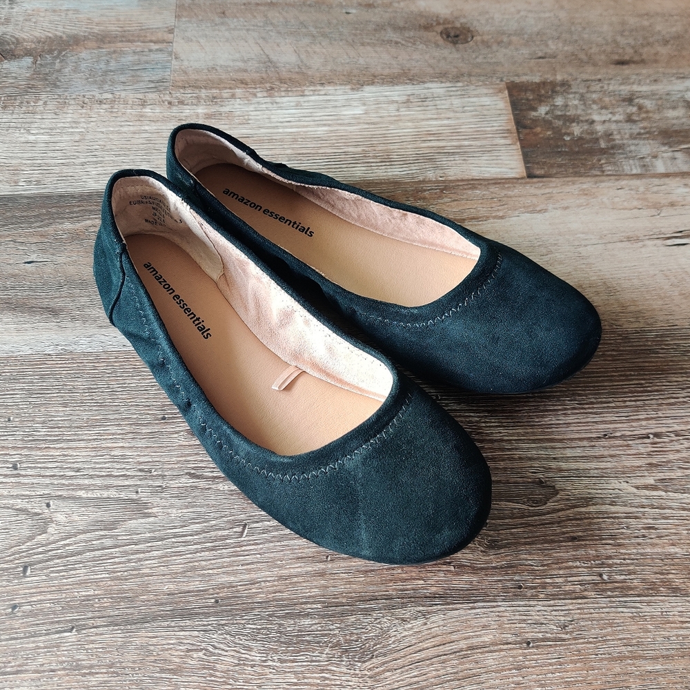 Black Suede Flats